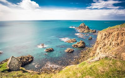 Cornwall, coast, Atlantic ocean, cliffs, England, UK