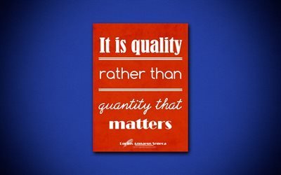 4k, It is quality rather than quantity that matters, Lucius Annaeus Seneca, orange paper, popular quotes, inspiration, Lucius Annaeus Seneca quotes, quotes about quality