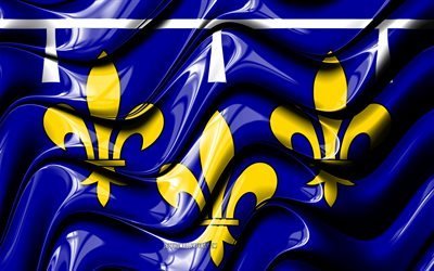 Orleanais flag, 4k, Provinces of France, administrative districts, Flag of Orleanais, 3D art, Orleanais, french provinces, Orleanais 3D flag, France, Europe
