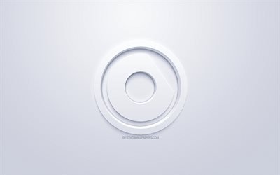 Nicky Romero, white 3d logo, Dutch DJ, White Background, Popular DJ, Nicky Romero Logo, Brands
