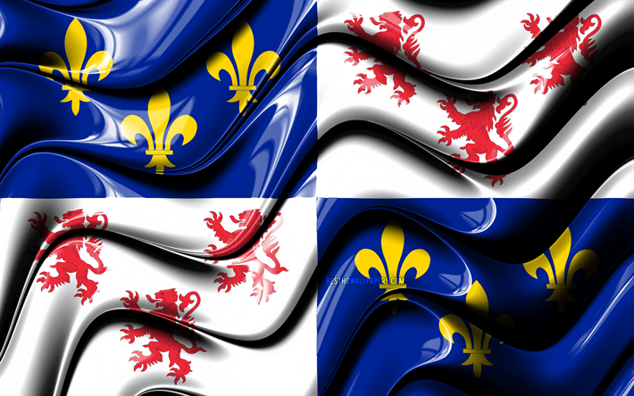 Picardy flag, 4k, Provinces of France, administrative districts, Flag of Picardy, 3D art, Picardy, french provinces, Picardy 3D flag, France, Europe