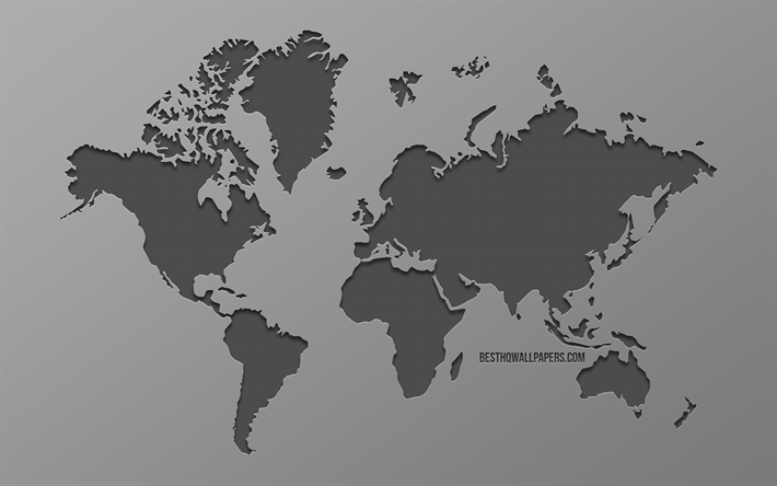 ダウンロード画像 世界地図 グレー背景 地球 お洒落な芸術 世界地図概念 フリー のピクチャを無料デスクトップの壁紙