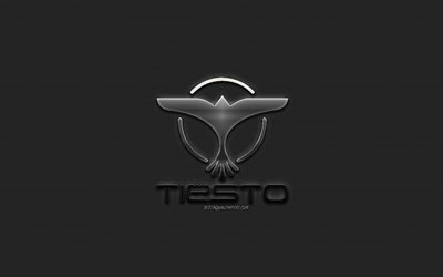 Tiesto, Dutch DJ, metal logo, creative art, brands, Tiesto logo