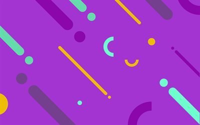 violeta fondo abstracto, creativo, android, lollipop, formas geom&#233;tricas, tiras, la geometr&#237;a, la violeta de fondos, dise&#241;o de material