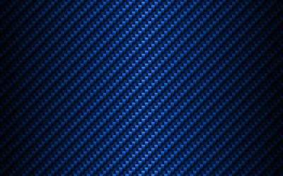 carbono azul de fundo, 4k, carbono padr&#245;es, azul textura de carbono, vime texturas, criativo, carbono vime textura, linhas, carbono fundos, planos de fundo azul, carbono texturas
