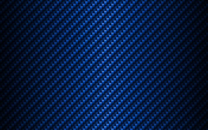 ブルーカーボンの背景, 4k, 炭素パターン, ブルーカーボンの質感, 網代織, 創造, 炭素網代の質感, ライン, 炭素背景, 青色の背景, 炭素質感