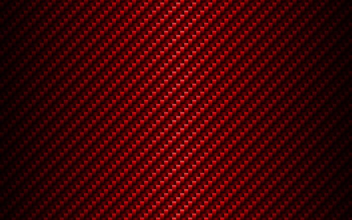 red carbon hintergrund, 4k, carbon-muster, rot-carbon-textur, geflecht texturen, kreativ, carbon-korbgeflecht-textur, linien -, carbon-hintergrund, rote hintergr&#252;nde, carbon-texturen