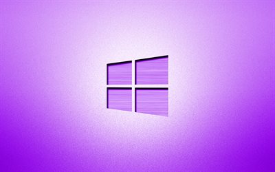 4k -, windows-10, violett-logo, kreativ, violett, hintergrund, minimalismus, betriebssysteme, windows-10-logo, artwork, windows 10