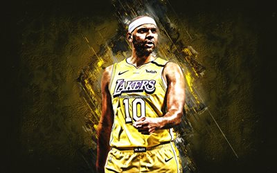 Jared Dudley, NBA, Los Angeles Lakers, yellow stone background, American Basketball Player, portrait, USA, basketball, Los Angeles Lakers players