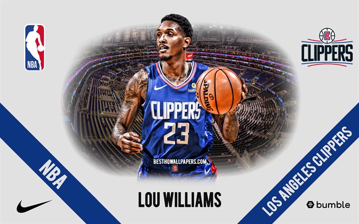 Lou Williams, Los Angeles Clippers, Amerikkalainen Koripalloilija, NBA, muotokuva, USA, koripallo, Staples Center, Los Angeles Clippers-logo
