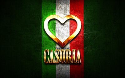 I Love Casoria, italian cities, golden inscription, Italy, golden heart, italian flag, Casoria, favorite cities, Love Casoria