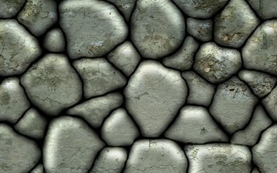 harmaa kivi sein&#228;&#228;n, 3D-kuvioita, 4k, luonnollinen rock rakenne, kivi tekstuurit, harmaa grunge tausta, kivi taustat, harmaa taustat, harmaa kivi, tausta kivill&#228;, makro, harmaat kivet