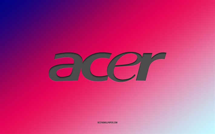 Acer-logo, violetti vaaleanpunainen tausta, Acer-hiililogo, violetti vaaleanpunainen paperirakenne, Acer-tunnus, Acer