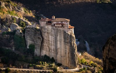 Mosteiro de Rousanou, Meteora, Mosteiro Roussanou, Kalampaka, mosteiros ortodoxos orientais, mosteiros rochosos, Trikala, Gr&#233;cia