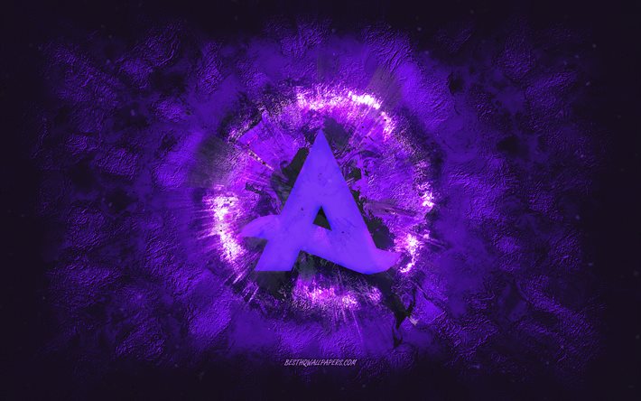 Logo Afrojack, art grunge, fond de pierre pourpre, logo violet Afrojack, Afrojack, art cr&#233;atif, logo grunge Afrojack violet