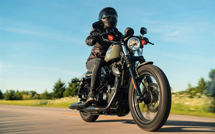 Harley-Davidson Iron 883, rodovia, 2021 bicicletas, superbikes, motociclista, 2021 Harley-Davidson Iron 883, Harley-Davidson Iron XL 883N, motocicletas americanas, Harley-Davidson