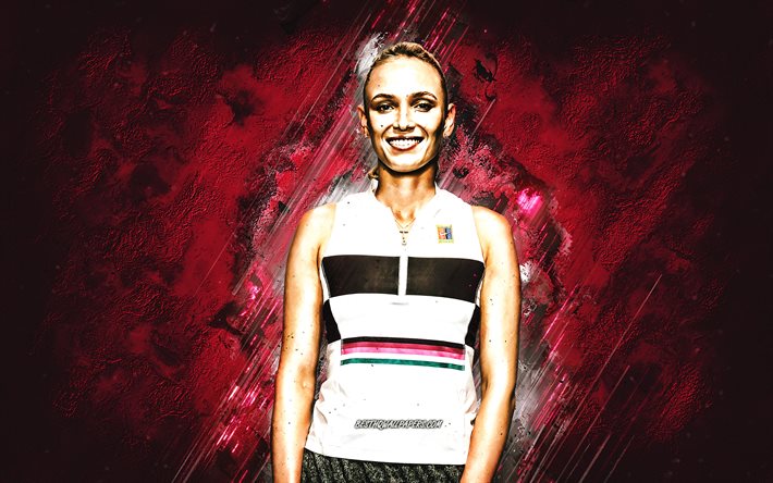 donna vekic, wta, kroatische tennisspielerin, roter stein hintergrund, donna vekic kunst, tennis