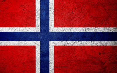Norve&#231; bayrağı, beton doku, taş, arka plan, Kuzey Norve&#231; bayrağı, Avrupa, Norve&#231;, Norve&#231; bayrağı bayrak