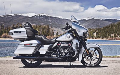 4k, Harley-Davidson CVO Limited, side view, 2019 bikes, superbikes, classic motorcycles, 2019 CVO Limited, american motorcycles, Harley-Davidson