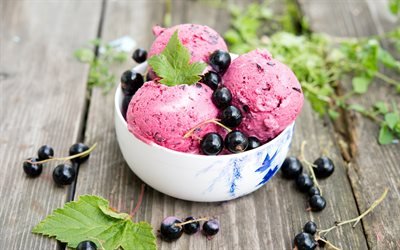 Currant ice cream, dessert, sweets, ice cream, currant, berries