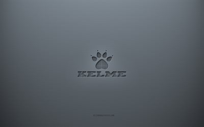 Logo Kelme, fond créatif gris, emblème Kelme, texture de papier gris, Kelme, fond gris, logo Kelme 3D
