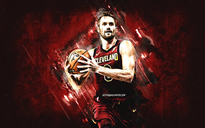 Download wallpapers Kevin Love, Cleveland Cavaliers, American basketball  player, burgundy stone background, grunge art, NBA, basketball, USA for  desktop free. Pictures for desktop free
