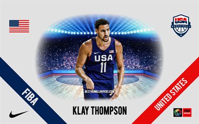 Klay Thompson, United States national basketball team, American Basketball Player, NBA, portrait, USA, basketball