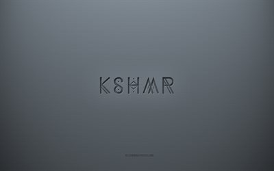 شعار KSHMR, الخلفية الرمادية الإبداعية, نسيج ورقة رمادية, KSHMR, خلفية رمادية, KSHMR شعار ثلاثي الأبعاد