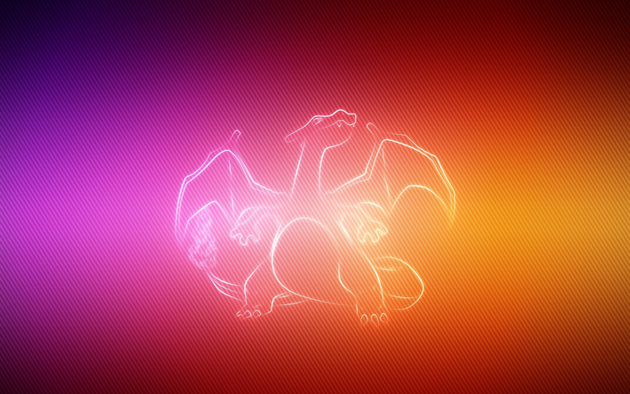dragon, minimal, linear background