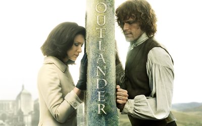 Outlander, 2017, S&#228;song 3, Caitriona Balfe, Sam Heughan, affisch, serien