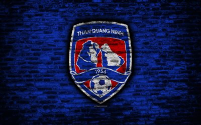FC De Quang Ninh, 4k, logotipo, V de la Liga 1, Vietnam, f&#250;tbol, Vietnamita club de f&#250;tbol, f&#250;tbol de Asia, De Quang Ninh, de f&#250;tbol, de ladrillo, De Quang Ninh FC