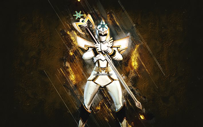 Udonna, Power Rangers, fond de pierre jaune, personnage d&#39;Udonna, Power Rangers Mystic Force, art grunge