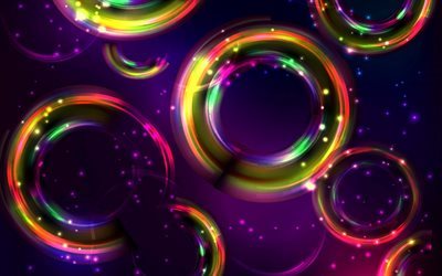 colorful circles, spheres, colorful bubbles