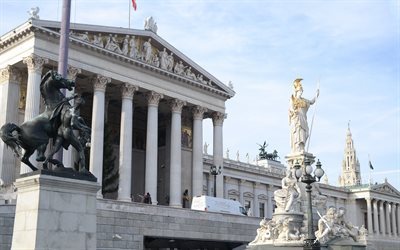 Wien, Parlamentet, Stadshuset, Pallas Athena, &#214;sterrike