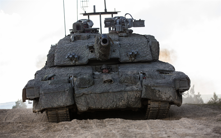 Challenger 2, main battle tank, 4k, Brittiska tank, framifr&#229;n, kamouflage