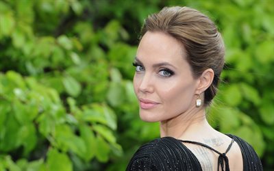 4k, Angelina Jolie, portrait, movie stars, JLo, american actress, beauty, Hollywood