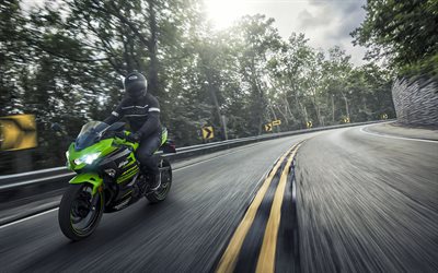 Kawasaki Ninja 400, 2018, KRT EDIZIONE, moto sportiva, mountain road, nuovo Giapponese motocicli, Kawasaki