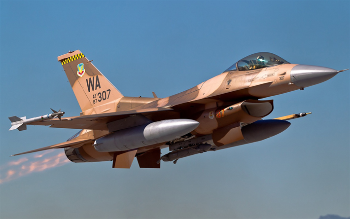 جنرال ديناميكس F-16 Fighting Falcon, مقاتلة, الطائرات المقاتلة, القوات الجوية الأمريكية, F-16C, جنرال ديناميكس