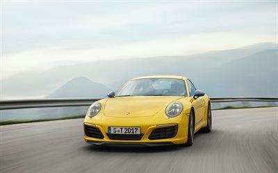 Porsche 911 Carrera T, 2018 carros, supercarros, o novo 911 Carrera, carros alem&#227;es, Porsche