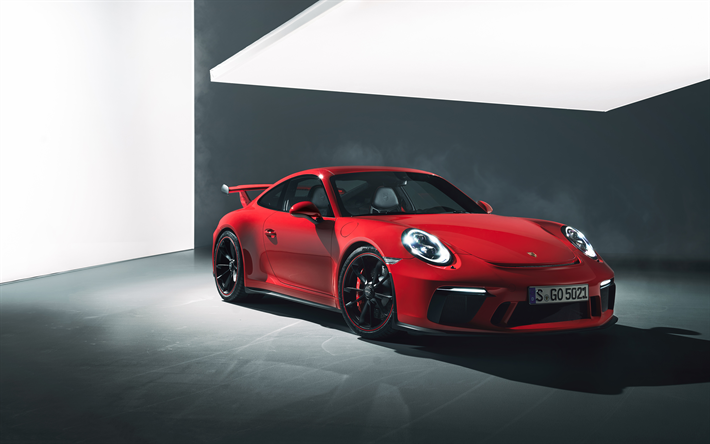 4k, el Porsche 911 GT3, supercars, 2018 coches, coches alemanes, Porsche
