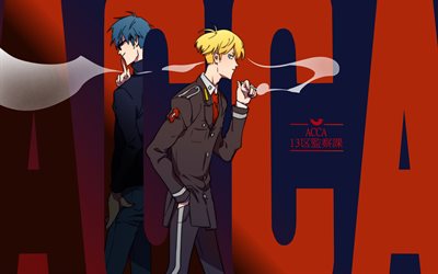 Jean Lotus, Nino, 4k, manga, personajes de anime, ACCA 13-ku Kansatsu-ka