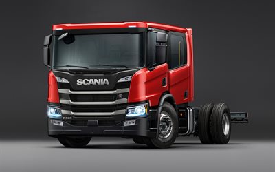 Scania P320, 2018 kuorma-auto, crewcab, kuorma-autot, uusi P320, Scania