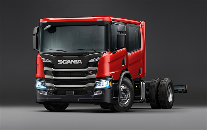 Scania P320, 2018 lastbil, crewcab, lastbilar, nya P320, Scania