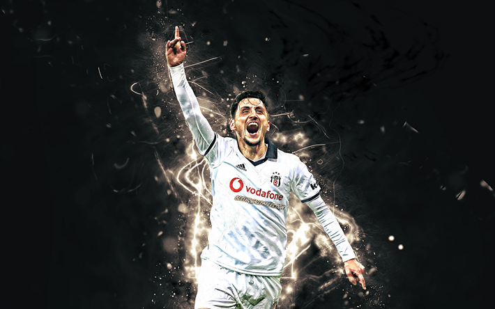 Mustafa Pektemek, Turkiska fotbollsspelare, Besiktas FC, fotboll, Pektemek, Turkiska Super Lig!, neon lights