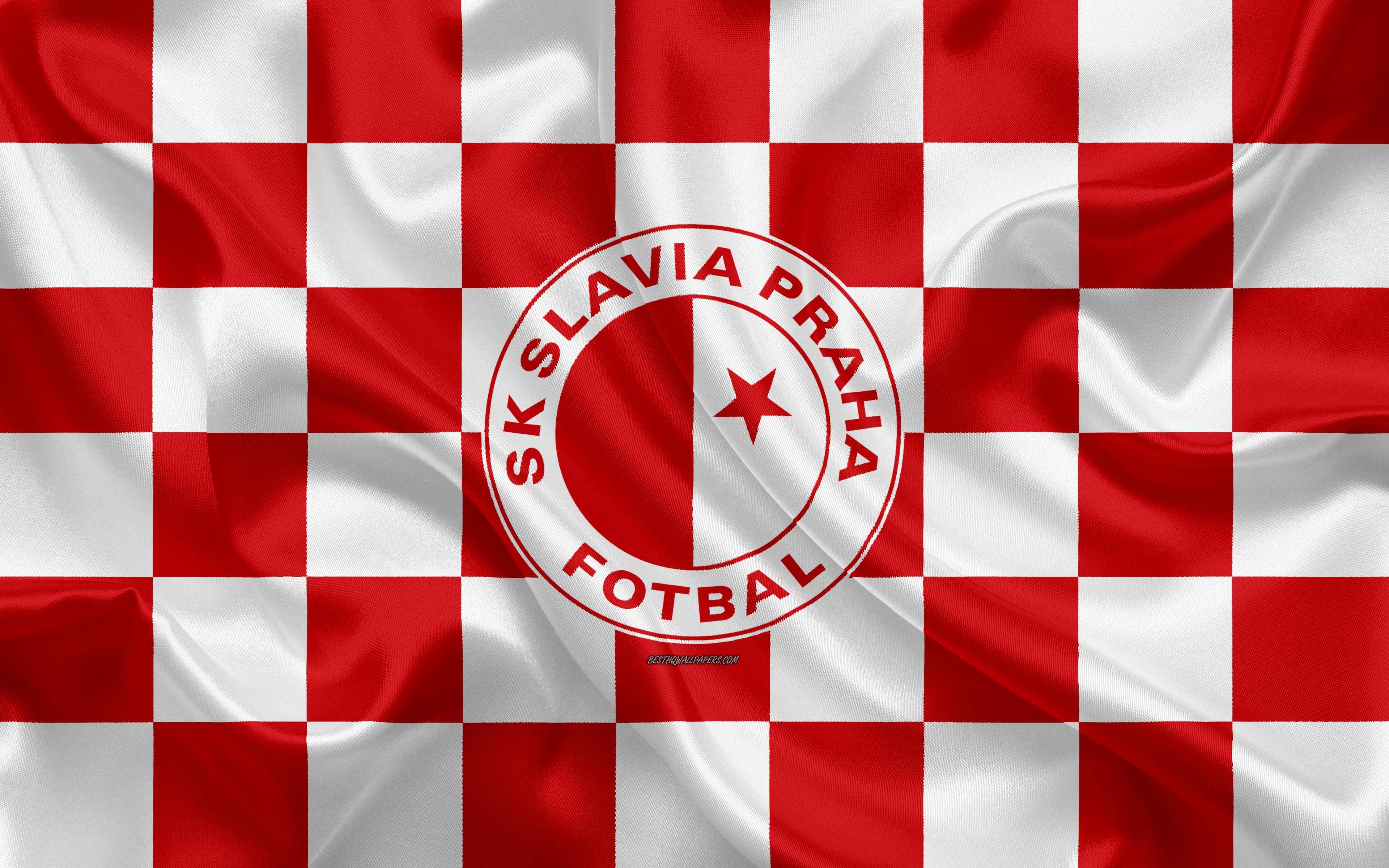 ダウンロード画像 Sk Slaviaプラハ 4k ロゴ クリエイティブ アート 白赤チェッカーフラッグ チェコのサッカークラブ チェコの初リーグ シルクの質感 プラハ チェコ共和国 サッカー 画面の解像度 3840x2400 壁紙デスクトップ上