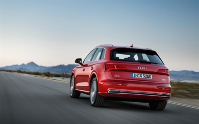 Audi Q5, 2017, rouge Audi, le nouveau Q5, les croisements 2017, rouge Q5