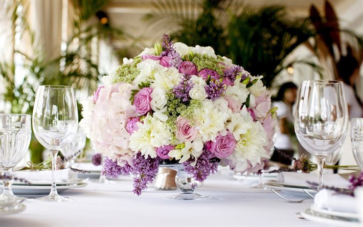 lilac, rose, freesia, chrysanthemum, wedding flowers, beautiful flowers