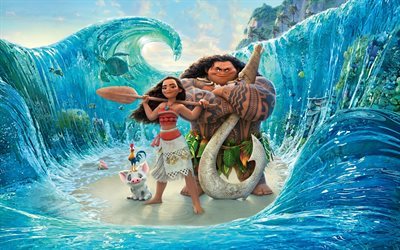 Moana, 2016, Walt Disney Pictures, Pacifique, r&#234;veur, Moana Rouleaux