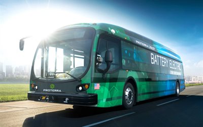 Proterra Catalyst, 2017 bus, electric bus, road, Proterra