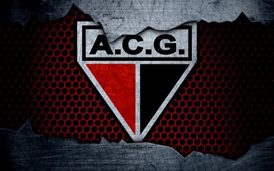 Atletico Goianiense, 4k, Serie A, logo, AC Goianiense, grunge, Brazil, soccer, football club, metal texture, art, Atletico Goianiense FC